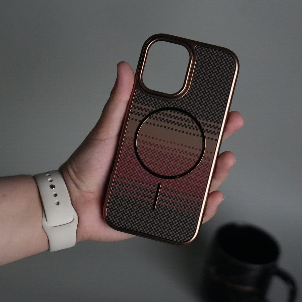 iPhone 17 Carbon Design Mag Ring Case Slim Protective Cover
