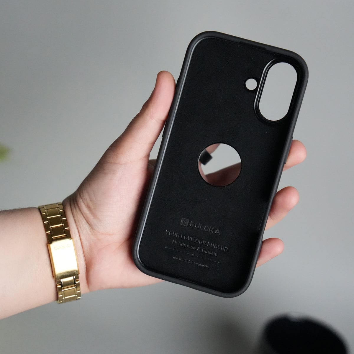 iPhone 17 Full PU Leather Inbuilt Metal Stand Case Cover