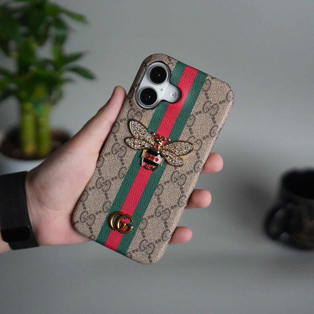 iPhone 17 Luxury 3D BEE Stripe Design Case Cover