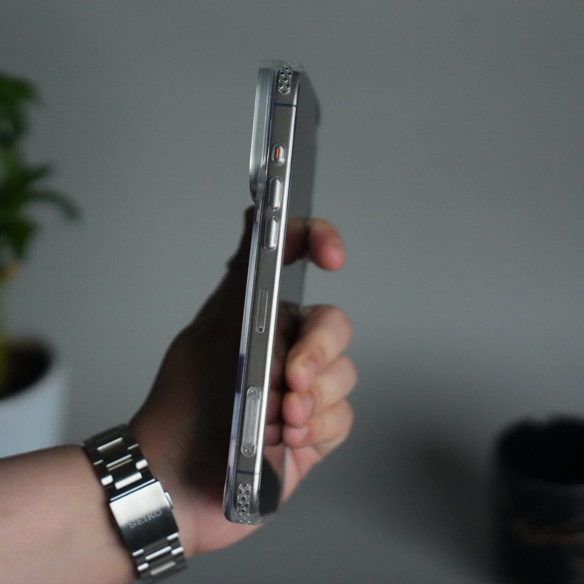 iPhone 17 Pro Clear MagSafe Case | Aluminum Metal Camera Frame | Shockproof Transparent Back Cover