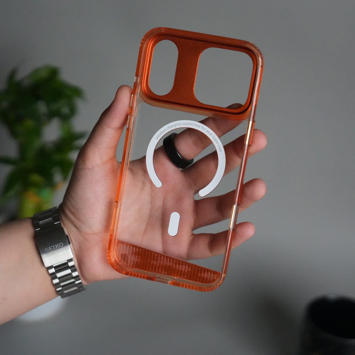 iPhone 17 Pro Clear MagSafe Case | Aluminum Metal Camera Frame | Shockproof Transparent Back Cover