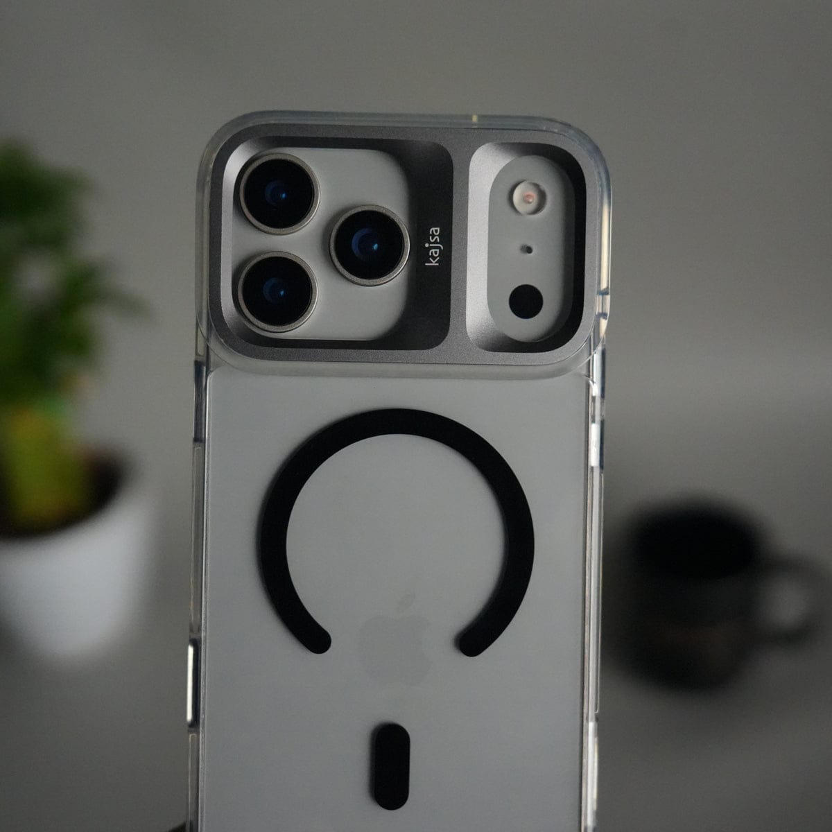 iPhone 17 Pro Max Clear MagSafe Case | Aluminum Metal Camera Frame | Shockproof Transparent Back Cover