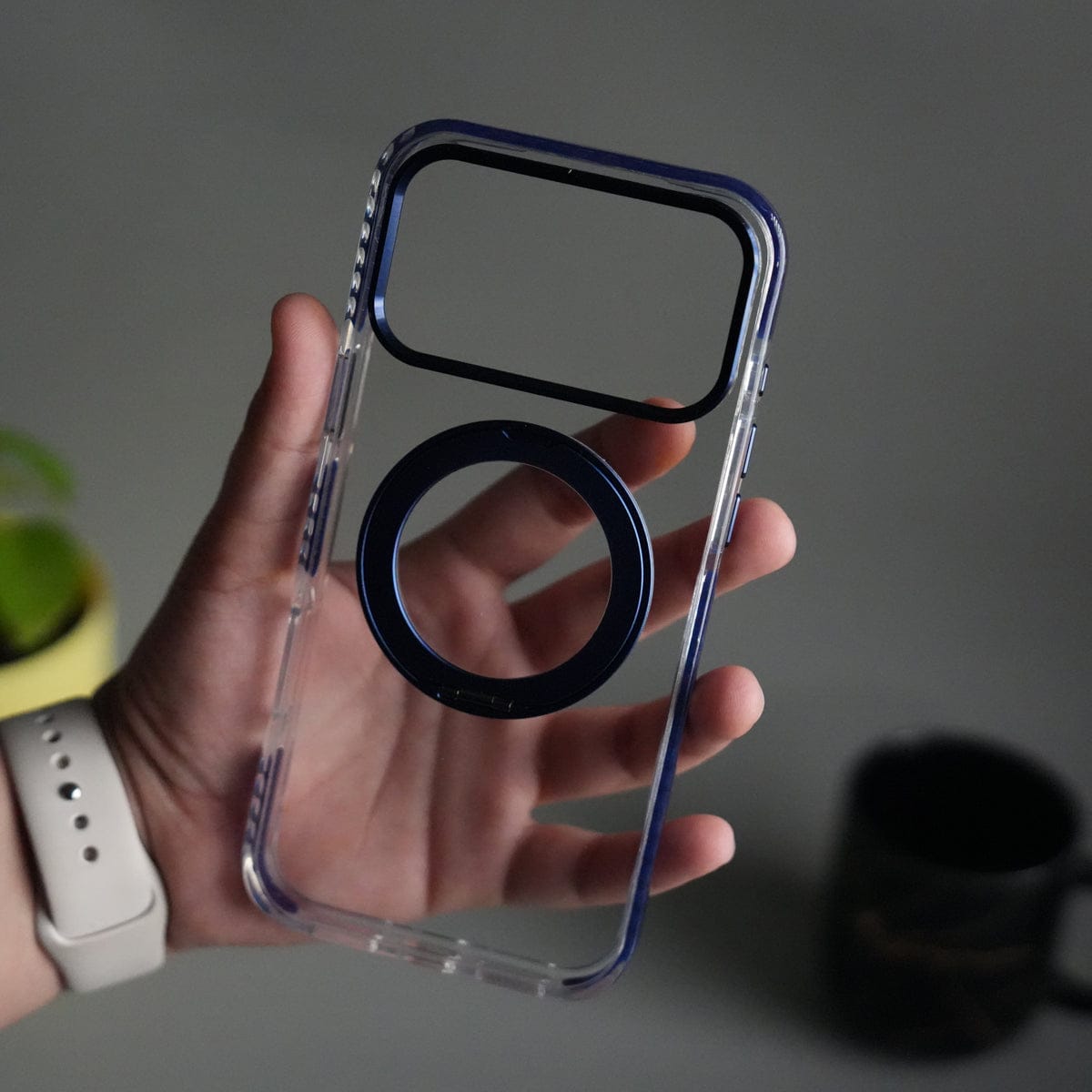 iPhone 17 Pro ClearShield Metal Ring Stand MagSafe Case Cover