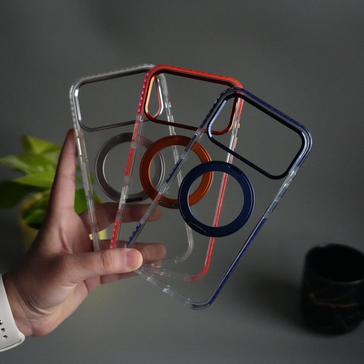 iPhone 17 Pro Max ClearShield Metal Ring Stand MagSafe Case Cover