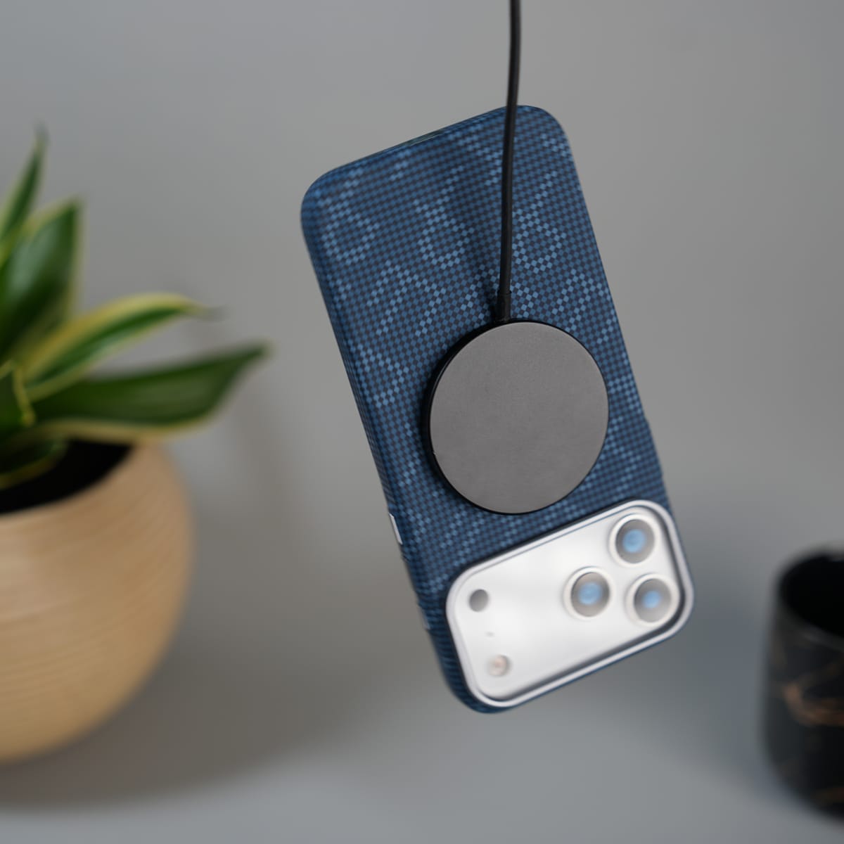 iPhone 17 Pro ERF Carbon Fiber Texture Hard Pc MagSafe Case | Lightweight Back Cover