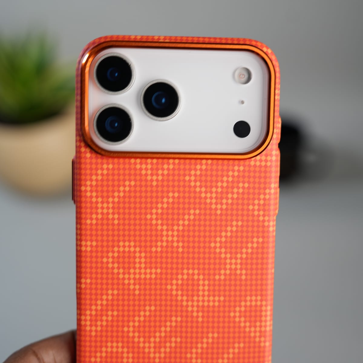 iPhone 17 Pro ERF Carbon Fiber Texture Hard Pc MagSafe Case | Lightweight Back Cover