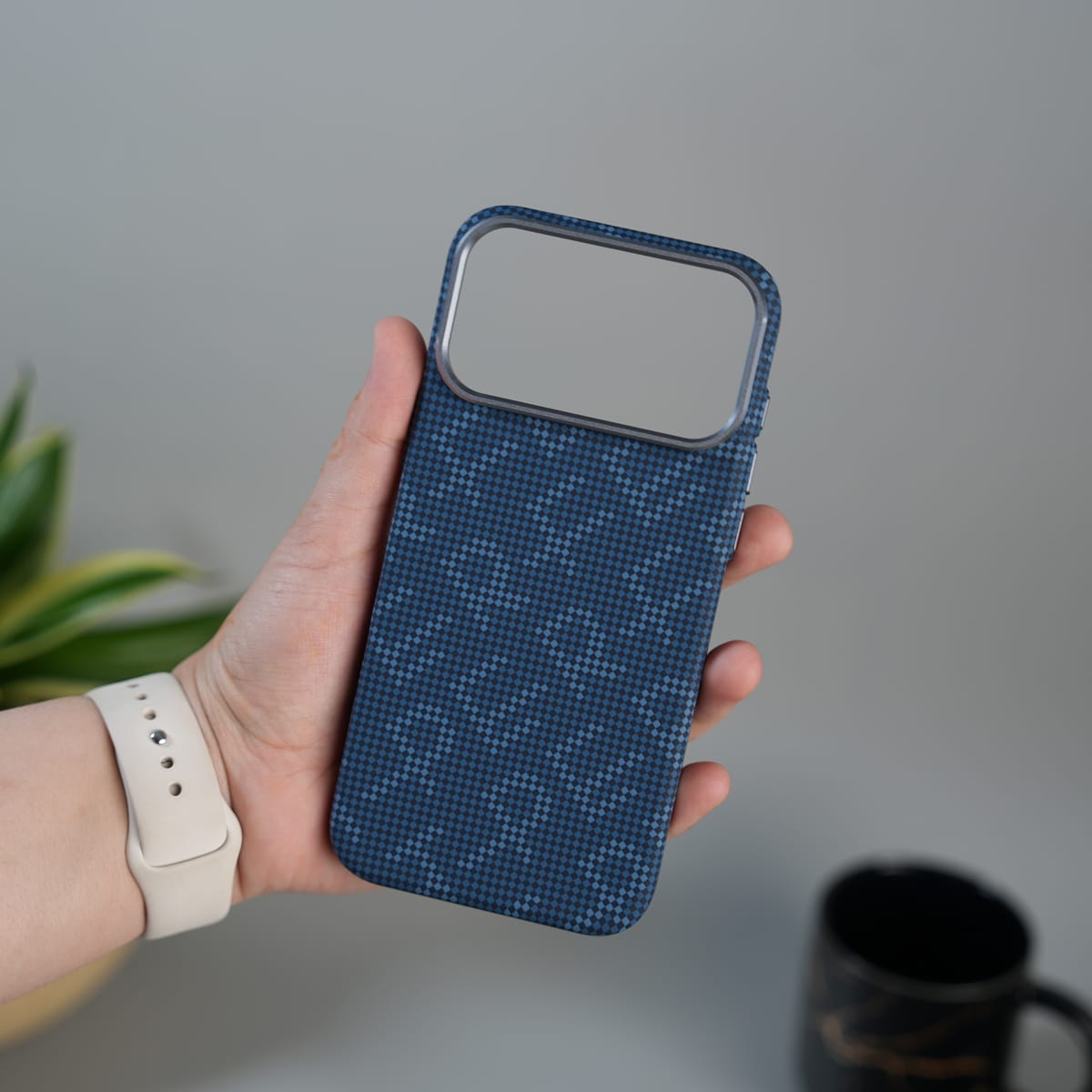 iPhone 17 Pro ERF Carbon Fiber Texture Hard Pc MagSafe Case | Lightweight Back Cover