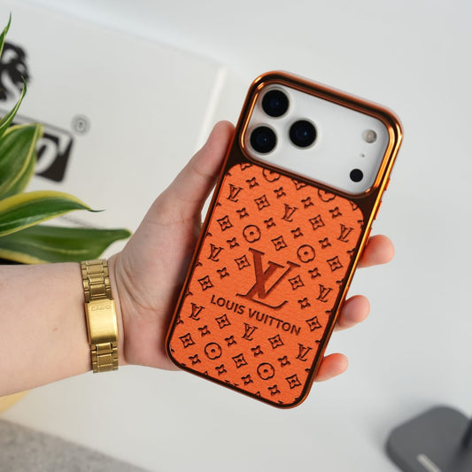 iPhone 17 Series Monogram Chrome Plated Case Cover