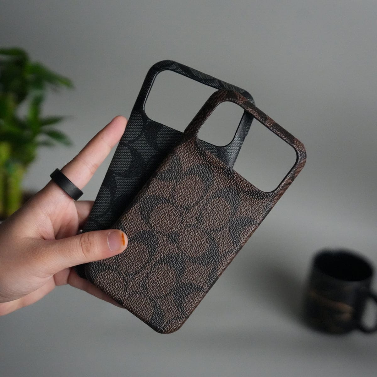 iPhone 17 Pro Max Luxury CC Brand PU Leather Design Case Cover