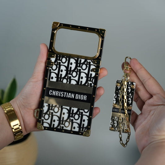 iPhone 17 Pro Max Luxury CD Trunk Case Cover With Chain