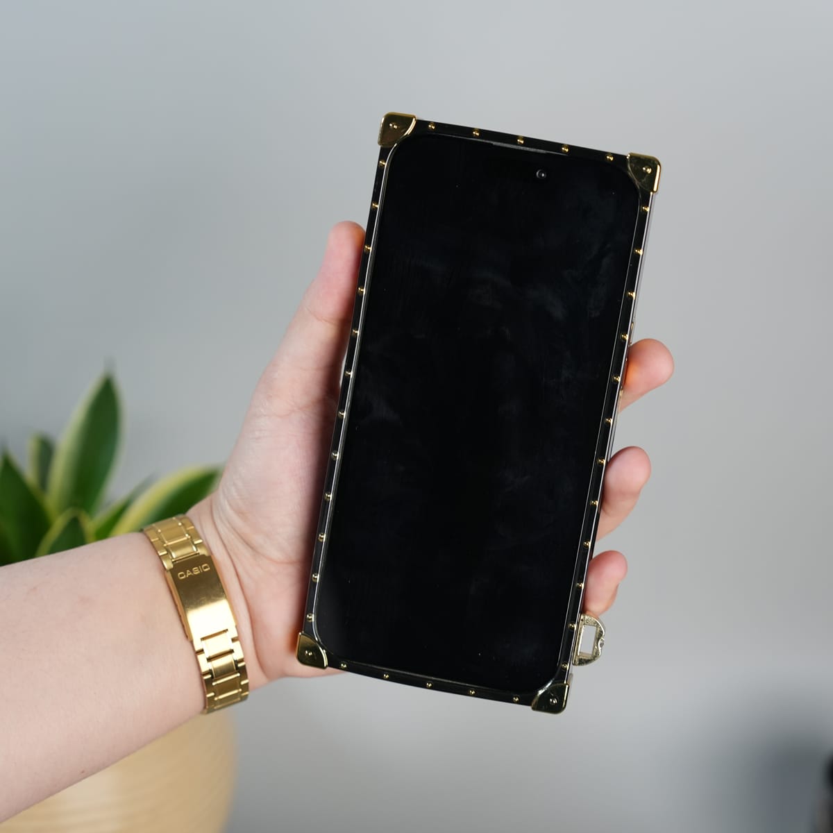 iPhone 17 Pro Luxury CD Trunk Case Cover With Chain