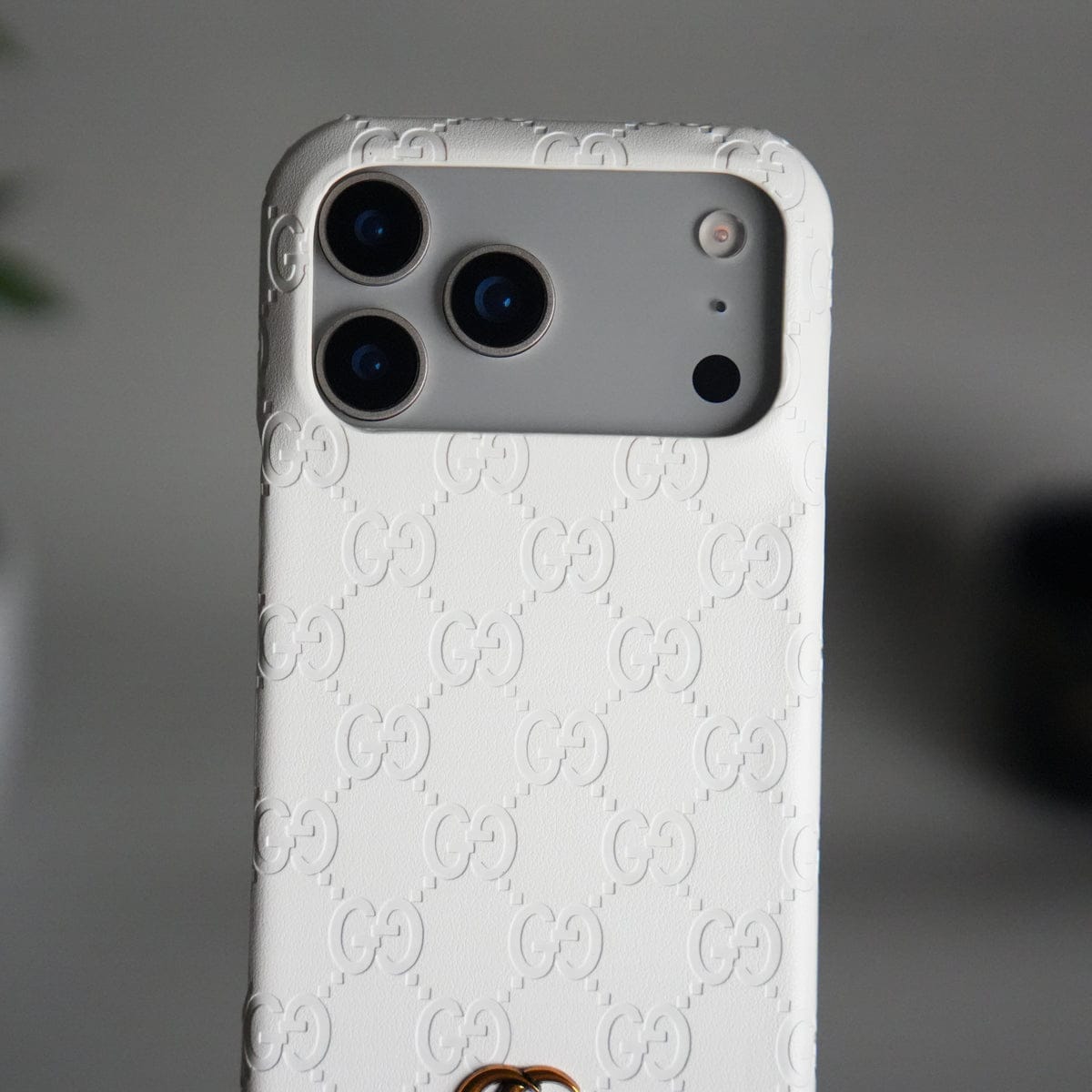 iPhone 17 Pro Luxury GG Fashion Leather Brand Case Cover
