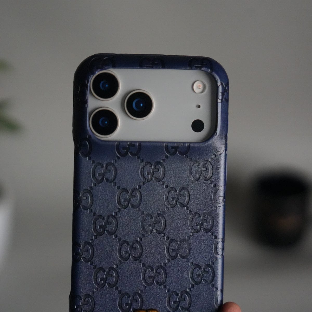 iPhone 17 Pro Luxury GG Fashion Leather Brand Case Cover