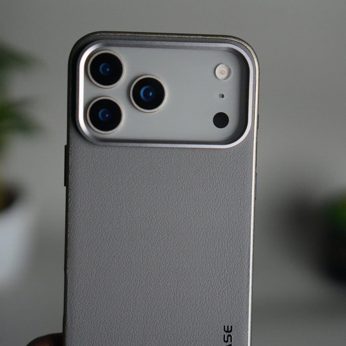 iPhone 17 Pro Max Luxury Leather Matte Case | Slim Protective Metal Frame Back Cover