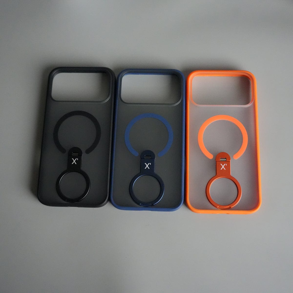 iPhone 17 Pro Magnetic Ring Stand Case | Frosted Shockproof Back Cover with Metal Kickstand & MagSafe Support