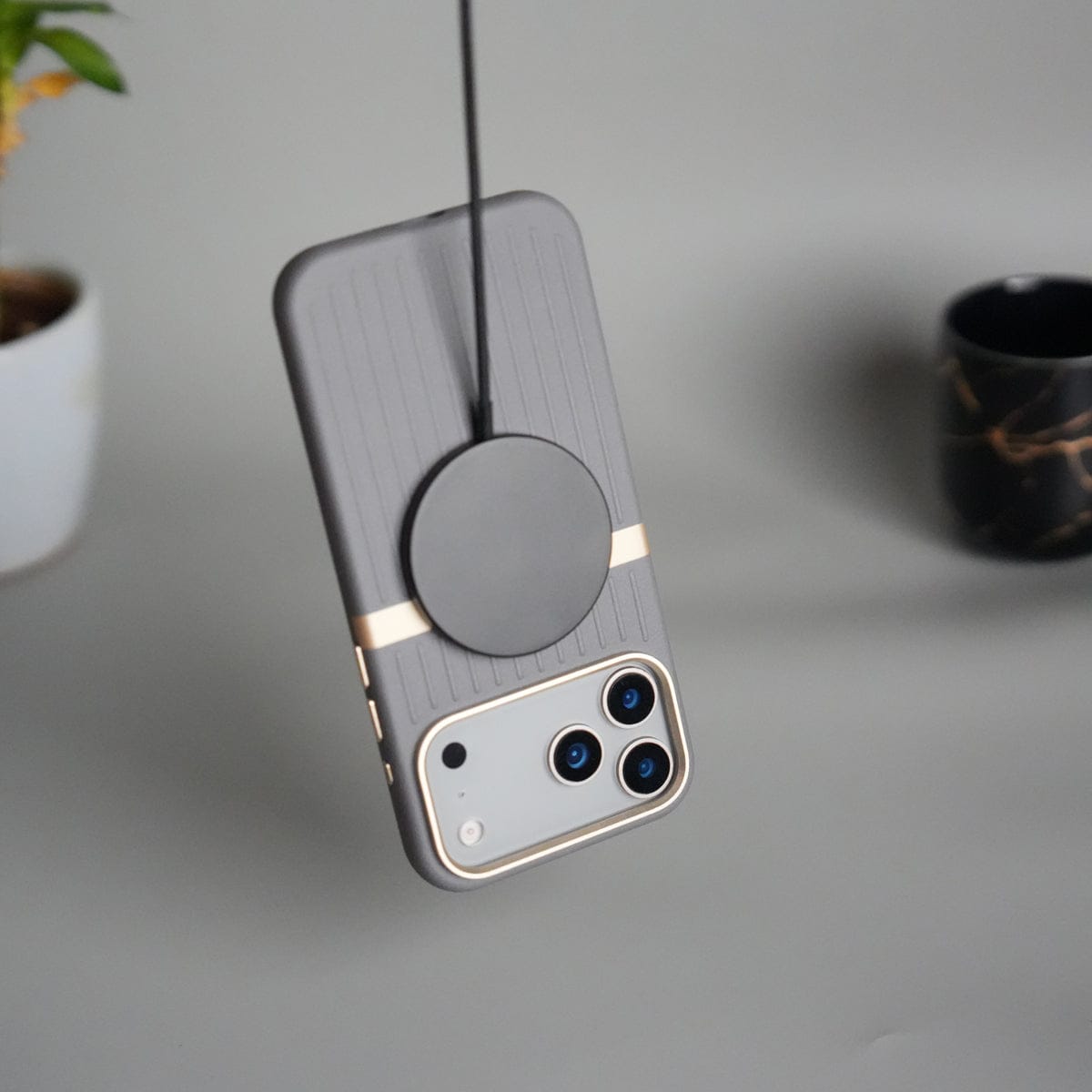 iPhone 17 Pro MagSafe Case | Premium Suitcase Textured Grip Cover with Metal Camera Bumper