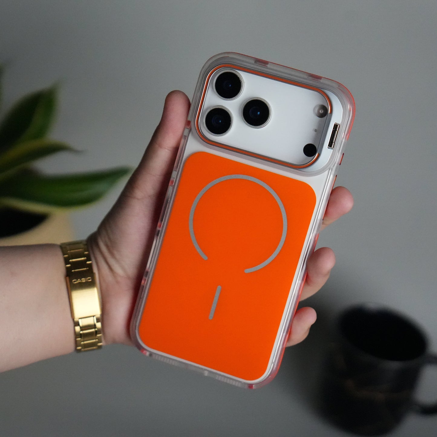 iPhone 17 Pro Max MagSafe Case with Metal Camera Stand | Slim & Shockproof Protection