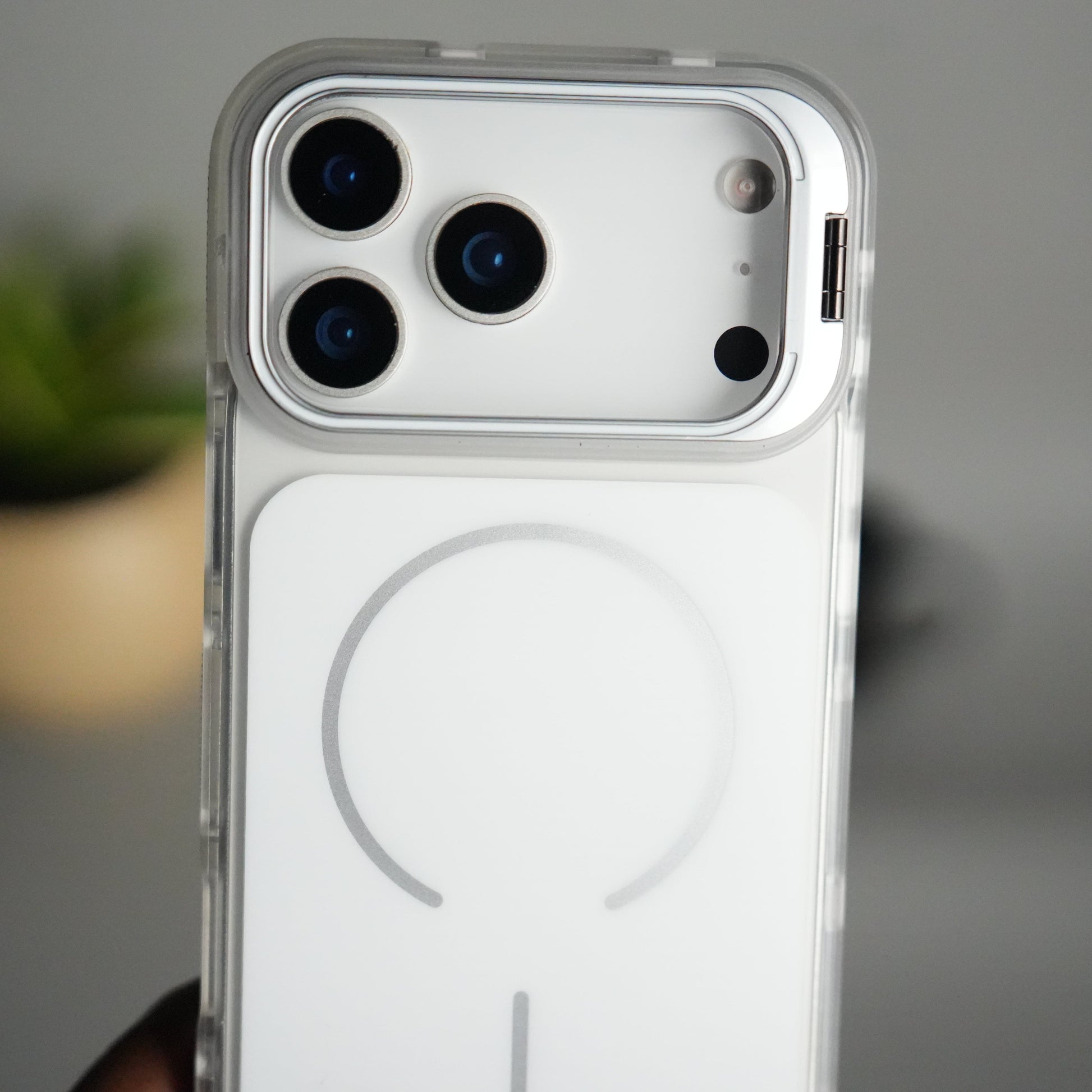iPhone 17 Pro Max MagSafe Case with Metal Camera Stand | Slim & Shockproof Protection