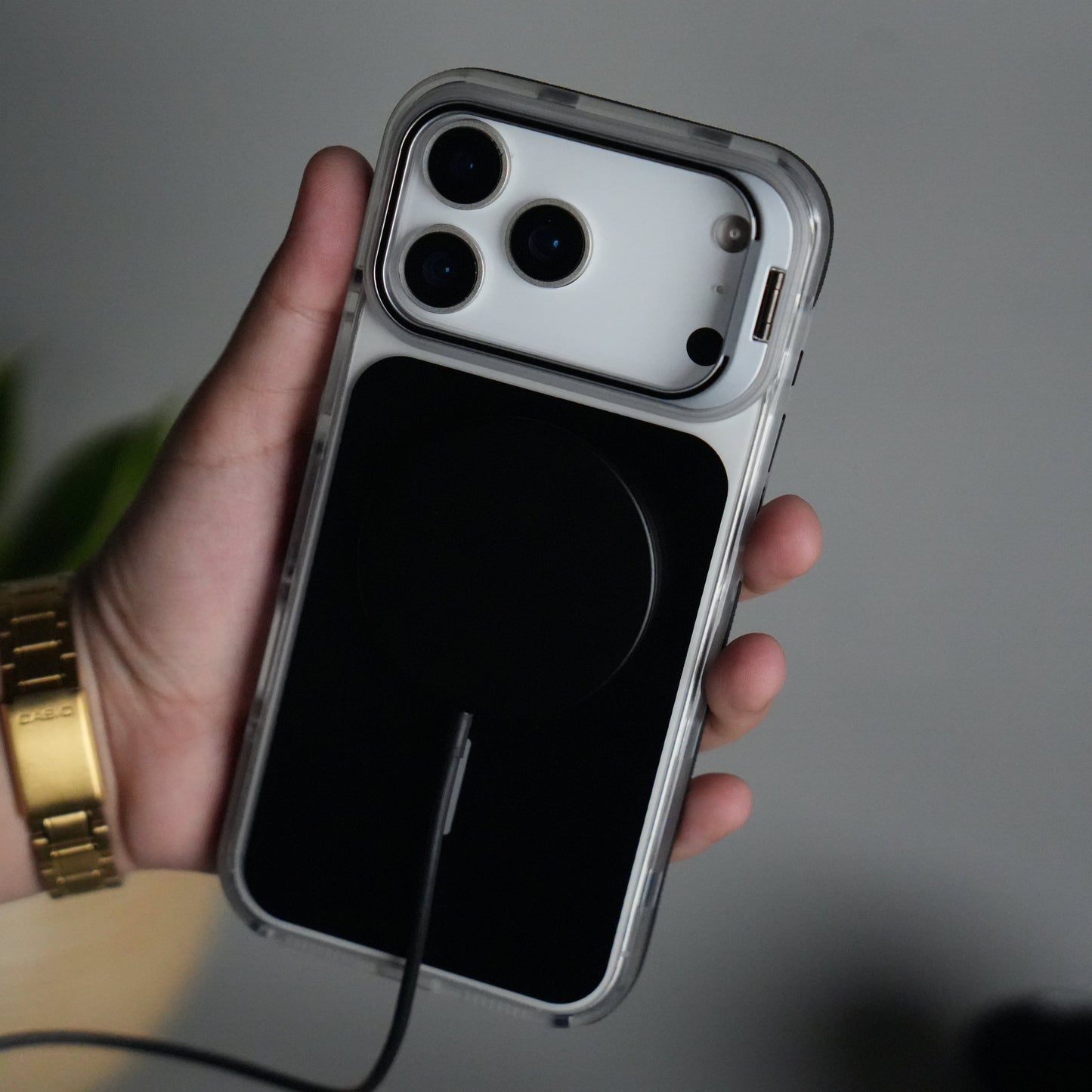 iPhone 17 Pro Max MagSafe Case with Metal Camera Stand | Slim & Shockproof Protection