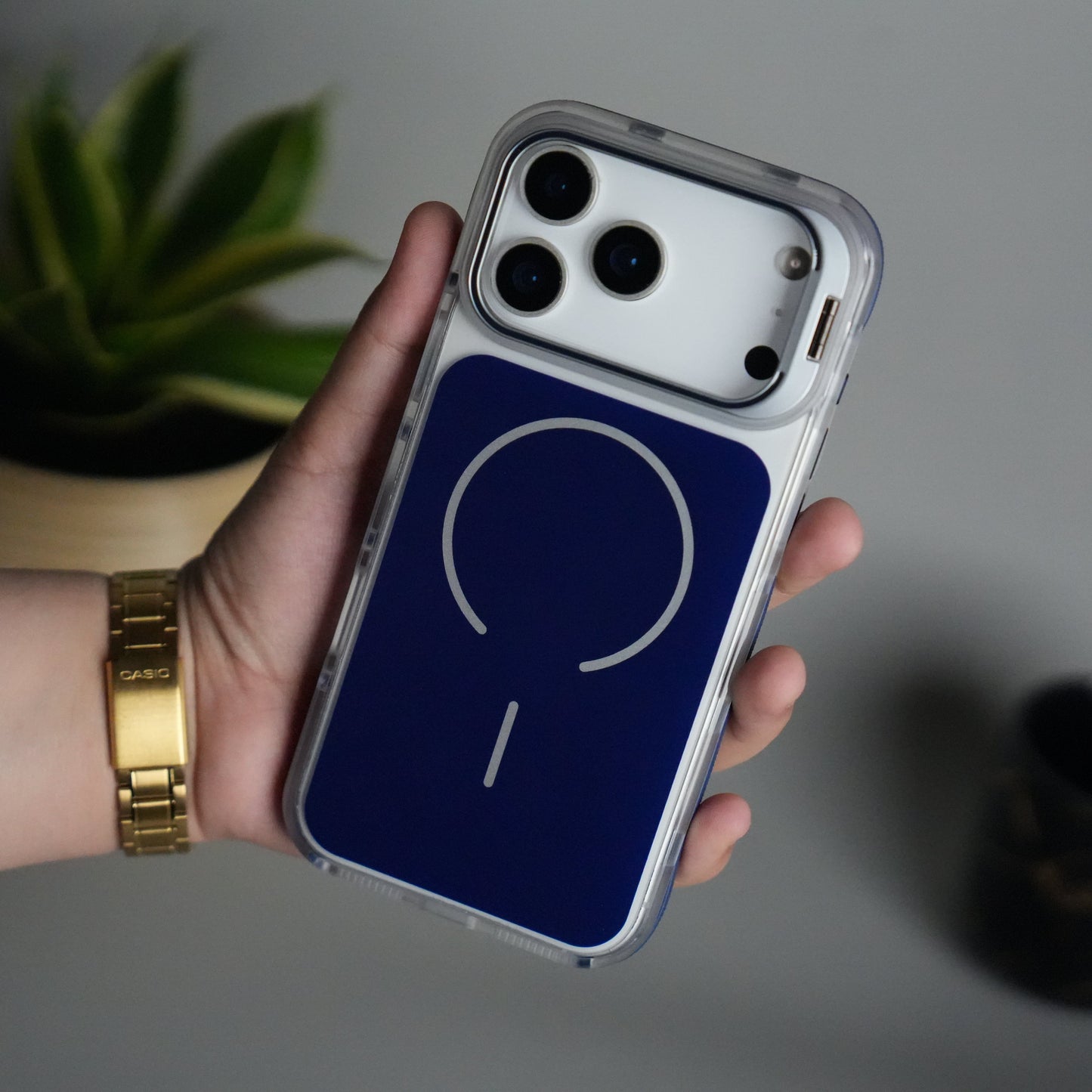 iPhone 17 Pro MagSafe Case with Metal Camera Stand | Slim & Shockproof Protection