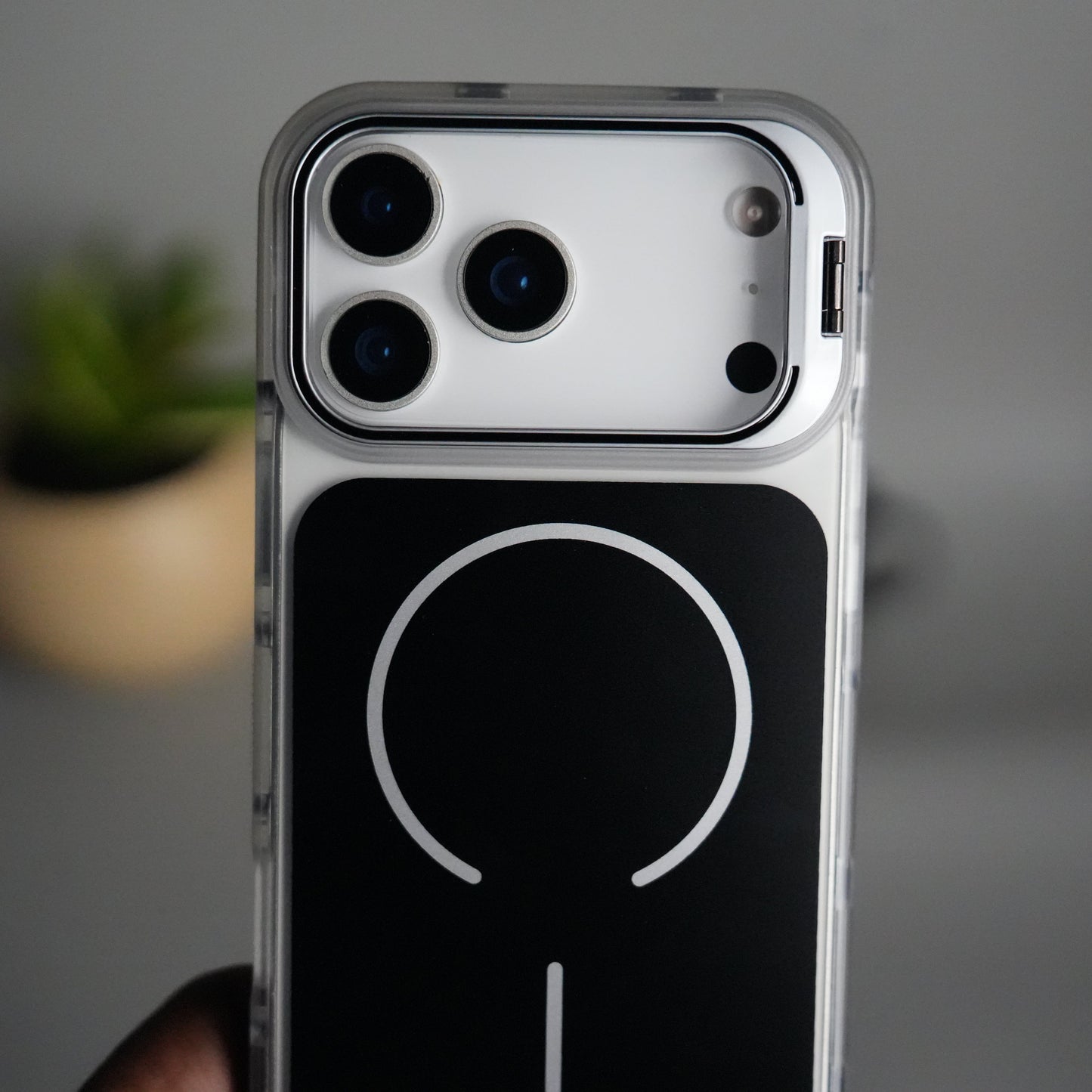 iPhone 17 Pro Max MagSafe Case with Metal Camera Stand | Slim & Shockproof Protection