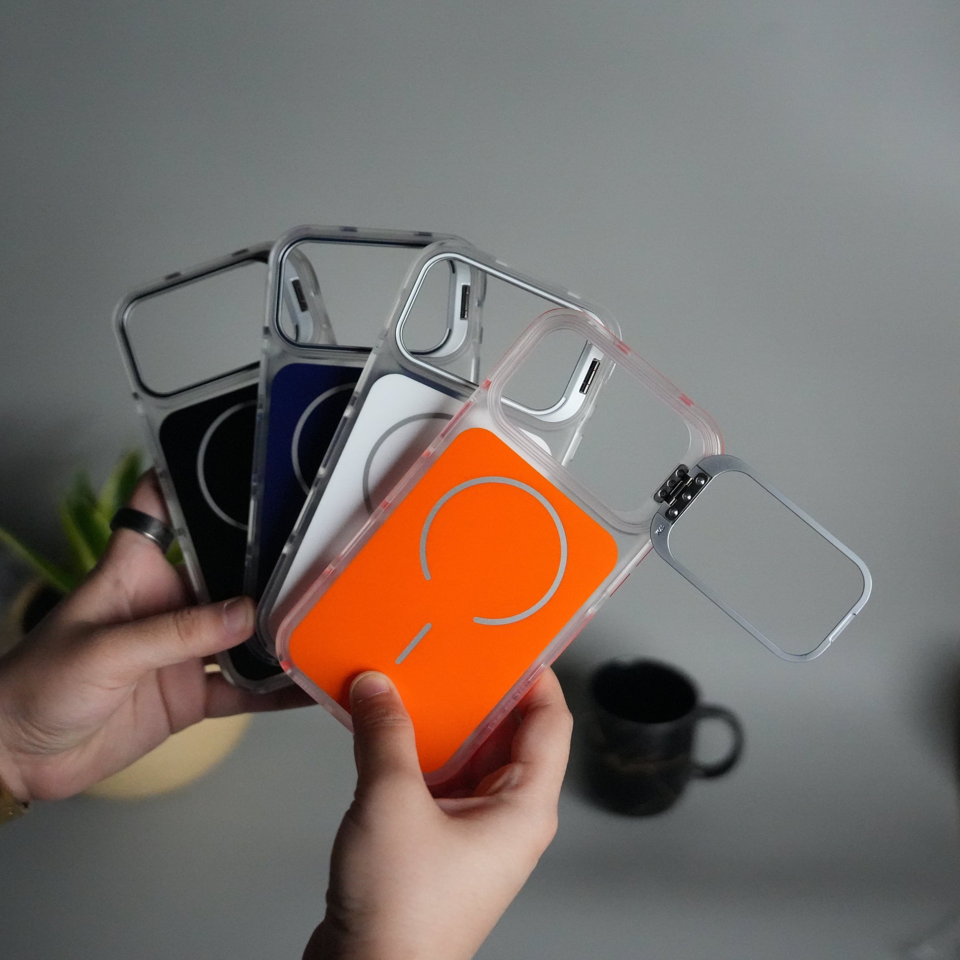 iPhone 17 Pro MagSafe Case with Metal Camera Stand | Slim & Shockproof Protection