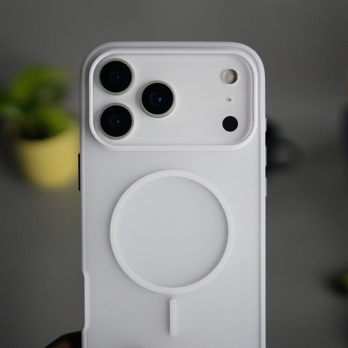 iPhone 17 Pro Max Soft Touch MagSafe Case | Matte Finish with Color Camera Frame