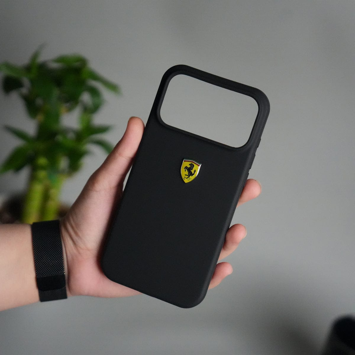 iPhone 17 Pro Sports Car Logo Liquid Silicone Case Cover