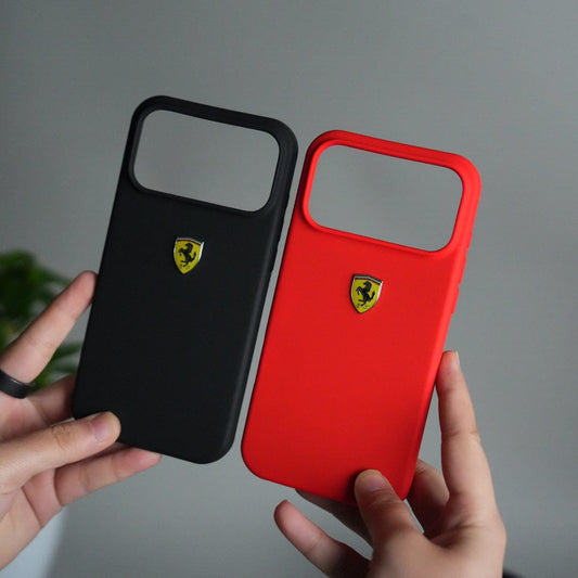 iPhone 17 Pro Max Sports Car Logo Liquid Silicone Case Cover
