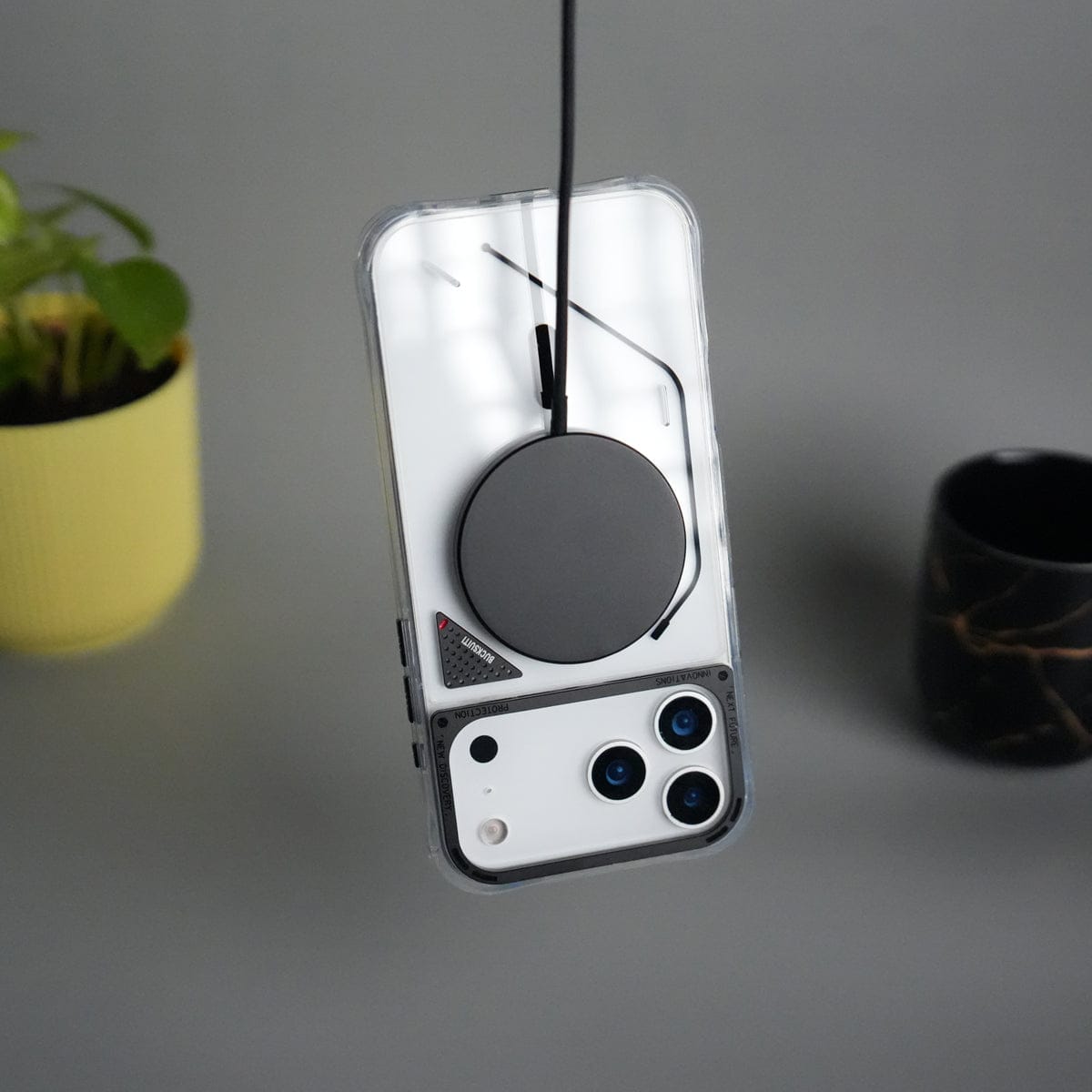 iPhone 17 Pro TechLine Transparent MagSafe Case with Metal Camera Bump Back Cover