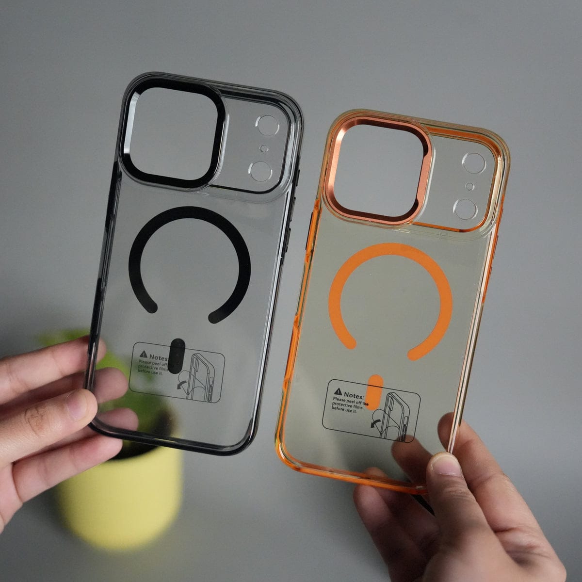 iPhone 17 Pro Max Transparent MagSafe Case with Metal Camera Frame | Crystal Clear Back Cover