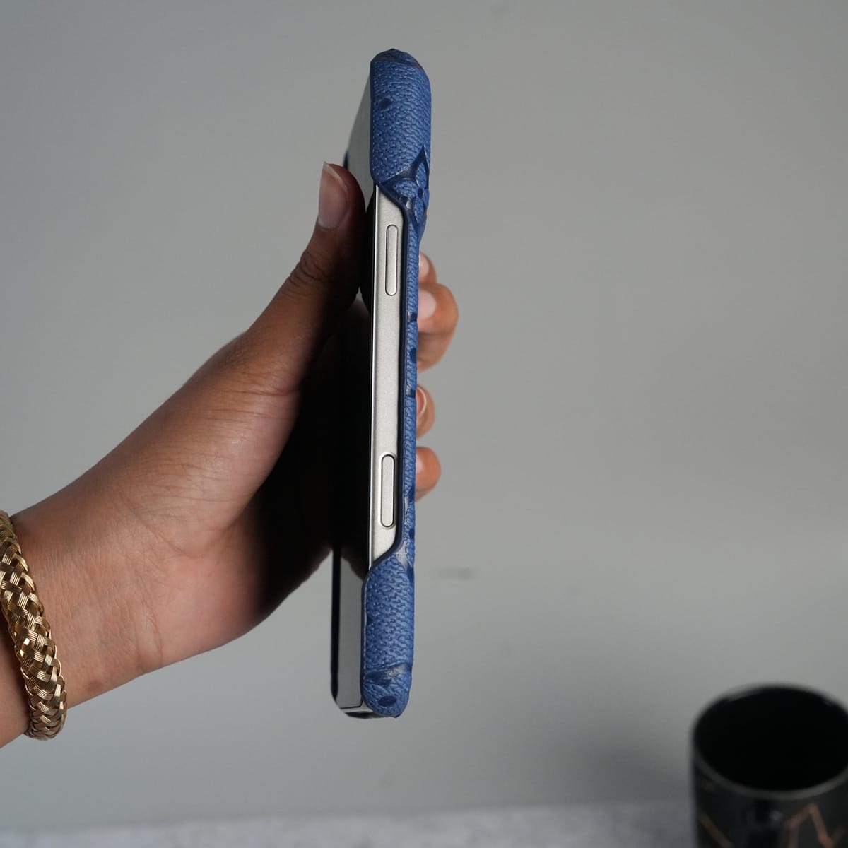 iPhone 17 Series Luxury Full PU Leather Designer Case Cover | Blue