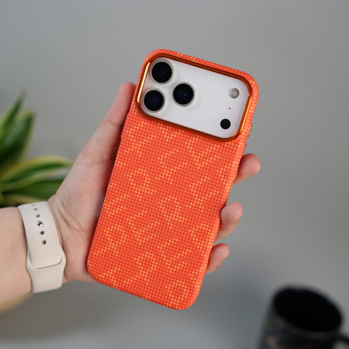iPhone 17 Pro ERF Carbon Fiber Texture Hard Pc MagSafe Case | Lightweight Back Cover