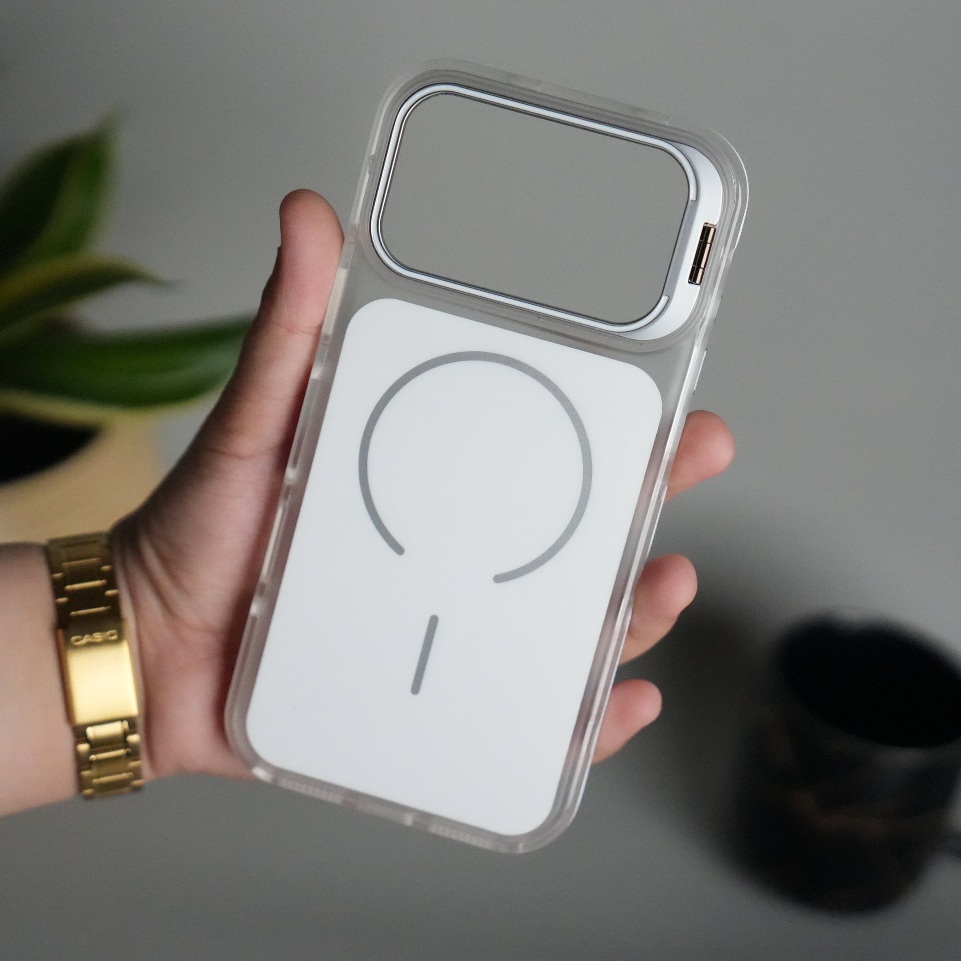 iPhone 17 Pro Max MagSafe Case with Metal Camera Stand | Slim & Shockproof Protection
