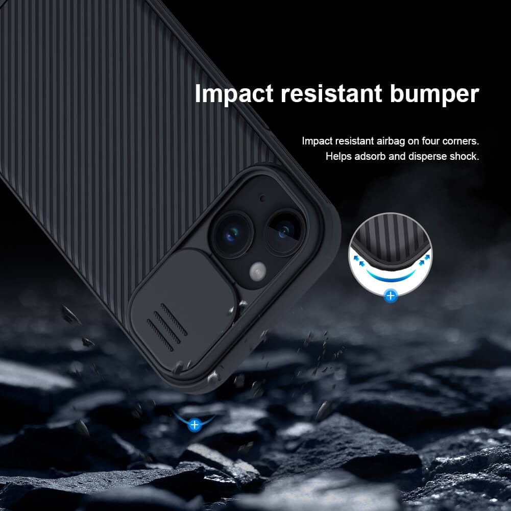 iPhone 15 Plus Nillkin CamShield Pro Case Cover Black