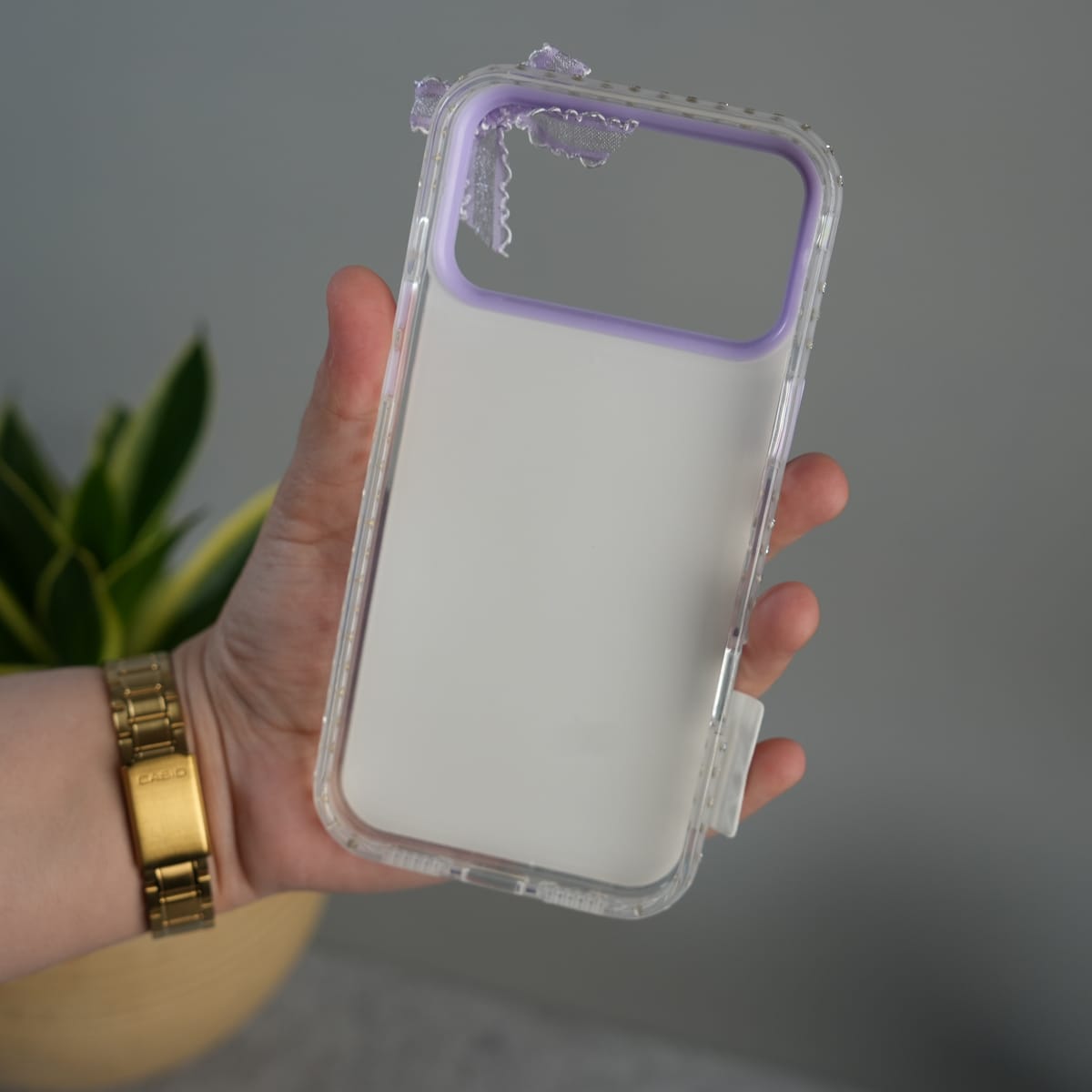 iPhone Cute Bow Pearl Case | Lavender Aesthetic Designer Cover