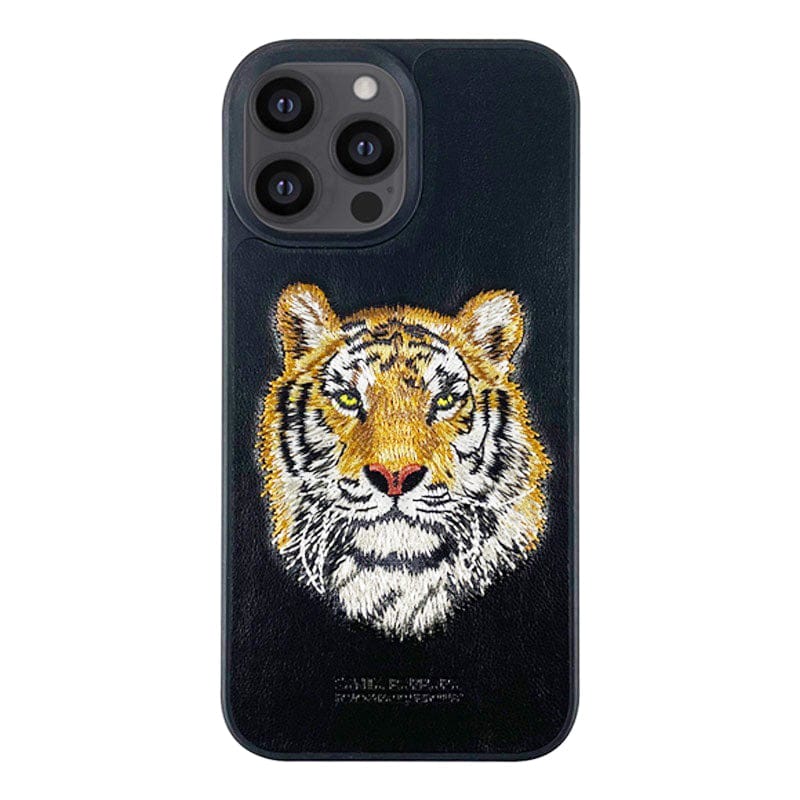 iPhone Luxury Santa Barbara Leather Savana Series Tiger Back Cover