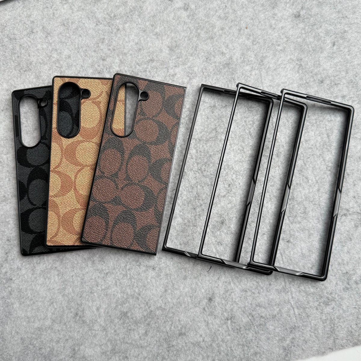 Samsung Galaxy Z Fold 6 Luxury CC Brand PU Leather Design Case Cover