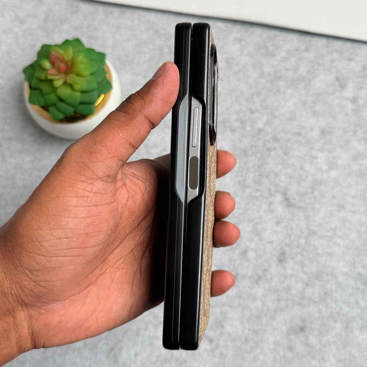 Samsung Galaxy Z Fold 5 Luxury CC Brand PU Leather Design Case Cover
