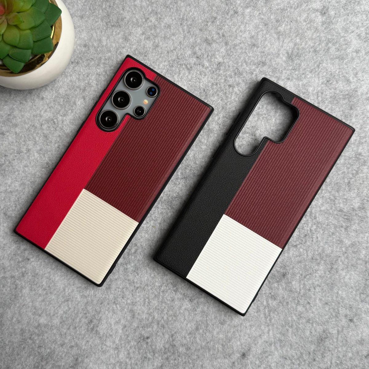 Galaxy S25 Ultra Classic Three Colors Shade Case Cover