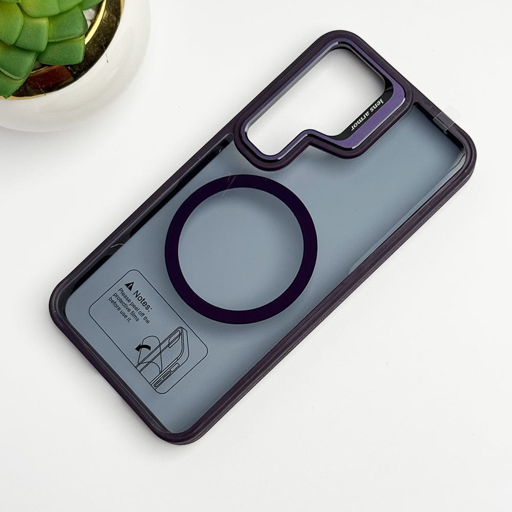 SamSung Galaxy S24 Plus Acrylic Shield Shockproof MagSafe Case With Metal Camera Ring