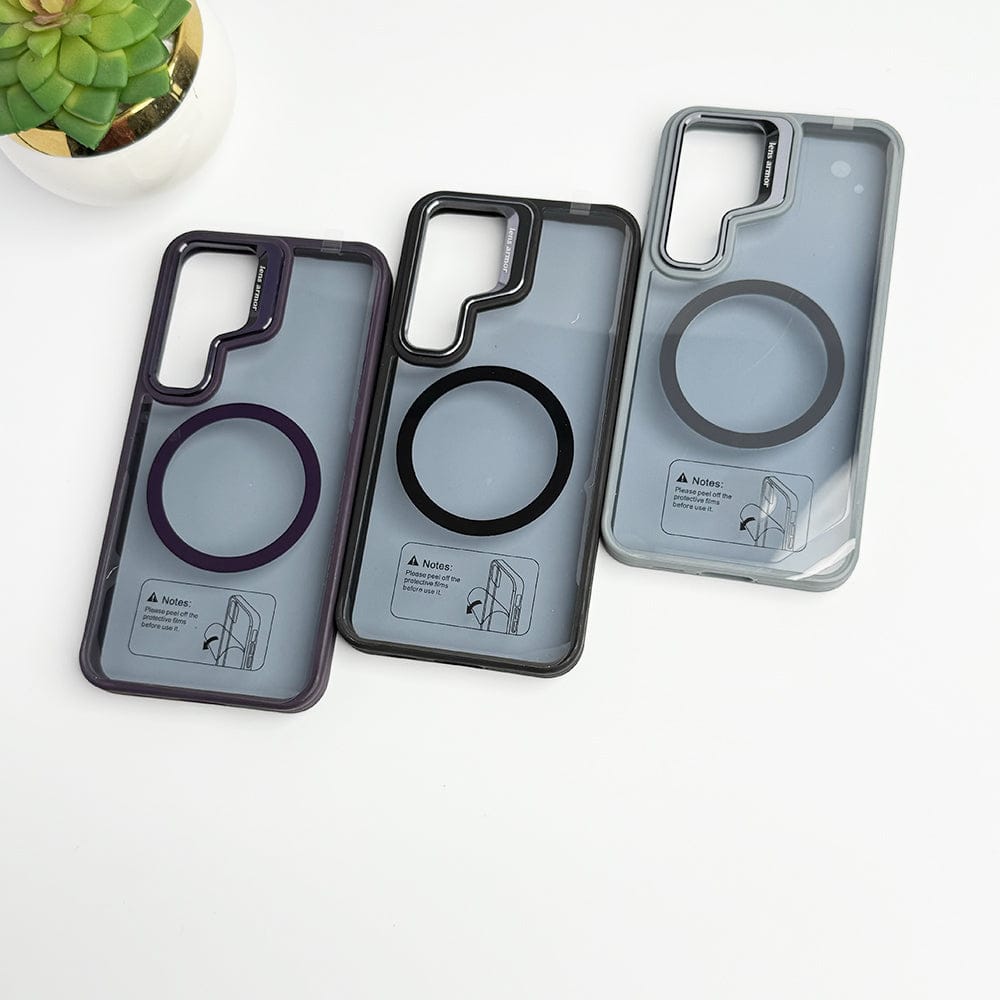 SamSung Galaxy S24 Plus Acrylic Shield Shockproof MagSafe Case With Metal Camera Ring