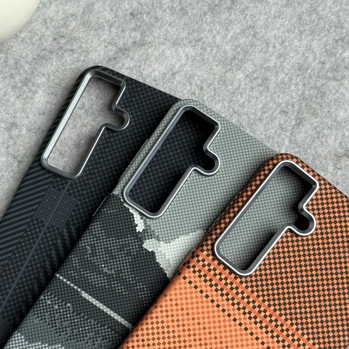 Samsung Galaxy S25 Carbon Fiber Texture Aramid Design Hard Pc MagSafe Case Cover