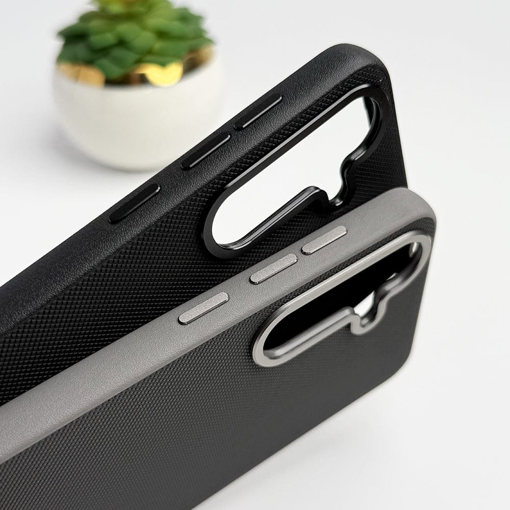 Samsung Galaxy S24 Plus Frosted Dotted Case Cover With Metal Camera Bumper