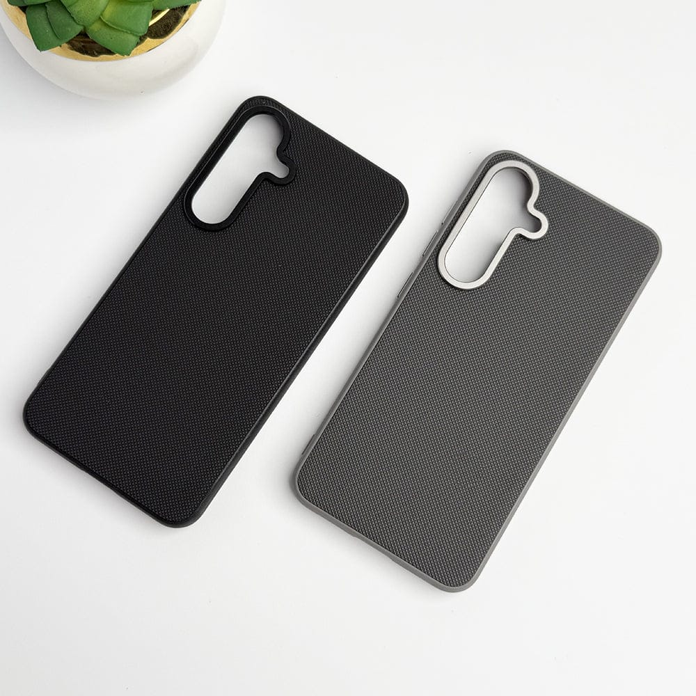 Samsung Galaxy S24 Frosted Dotted Case Cover With Metal Camera Bumper