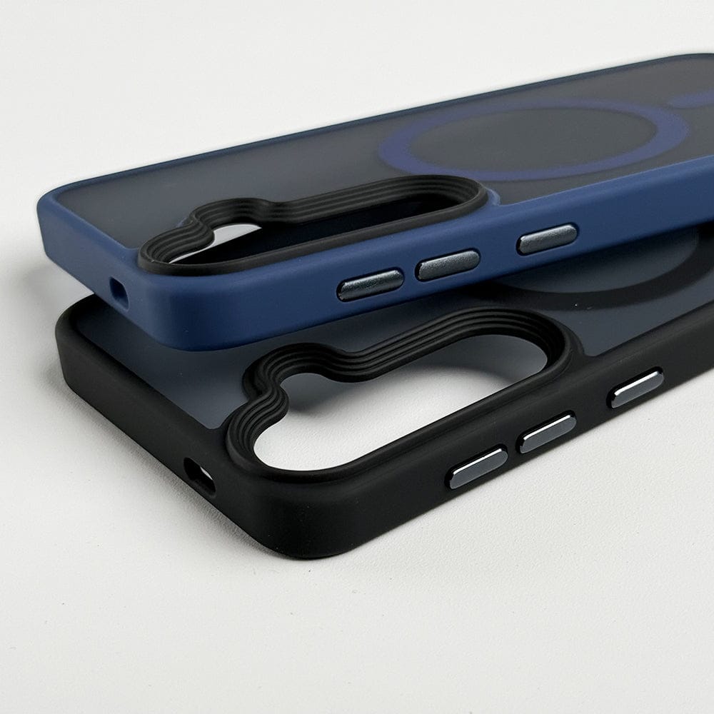 Samsung Galaxy S24 Smoke Transparent Case With Magnetic Charging Ring