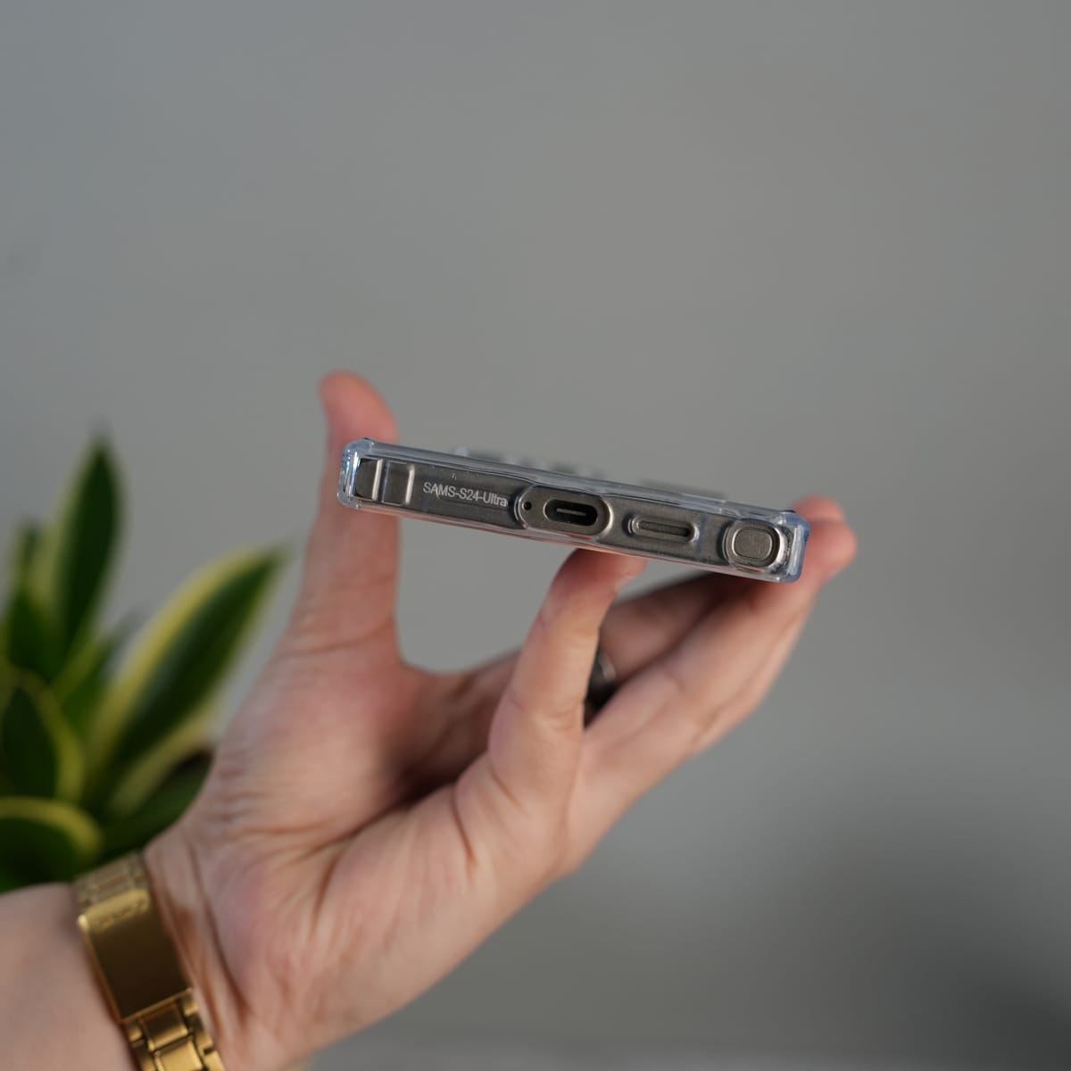 Galaxy S24 Ultra Clear MagSafe Case | Transparent Cover with Metal Grille Design