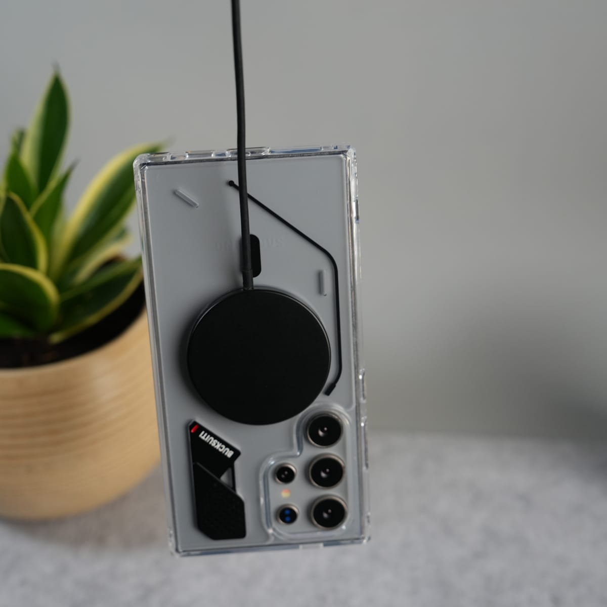 Galaxy S24 Ultra Clear MagSafe Case | Transparent Cover with Metal Grille Design