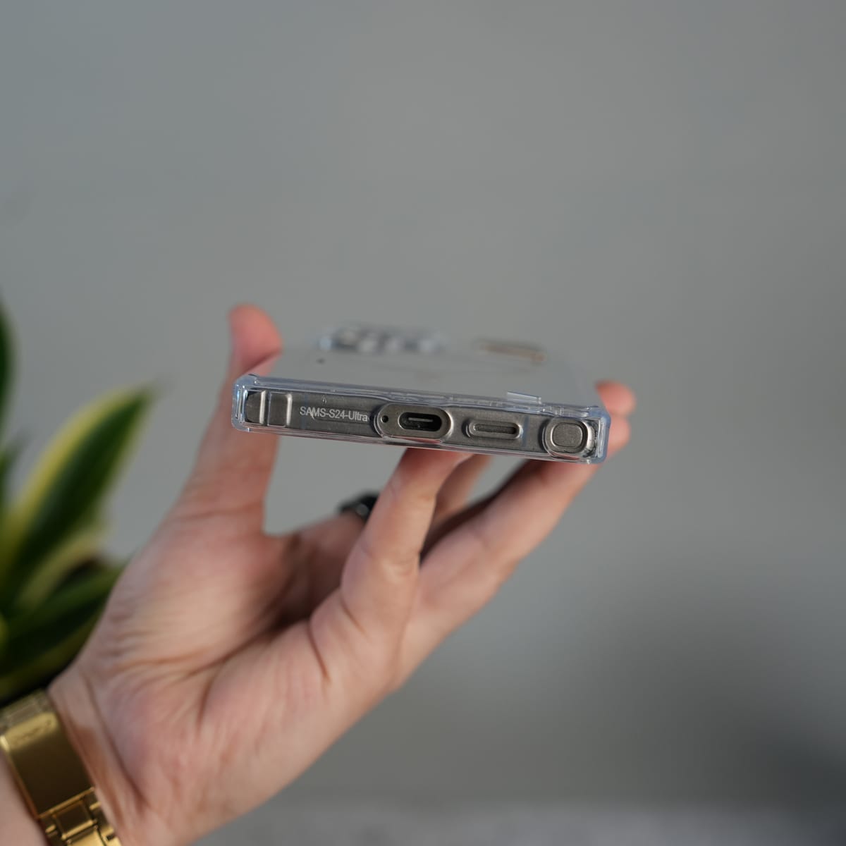 Galaxy S24 Ultra Clear MagSafe Case | Transparent Cover with Metal Grille Design