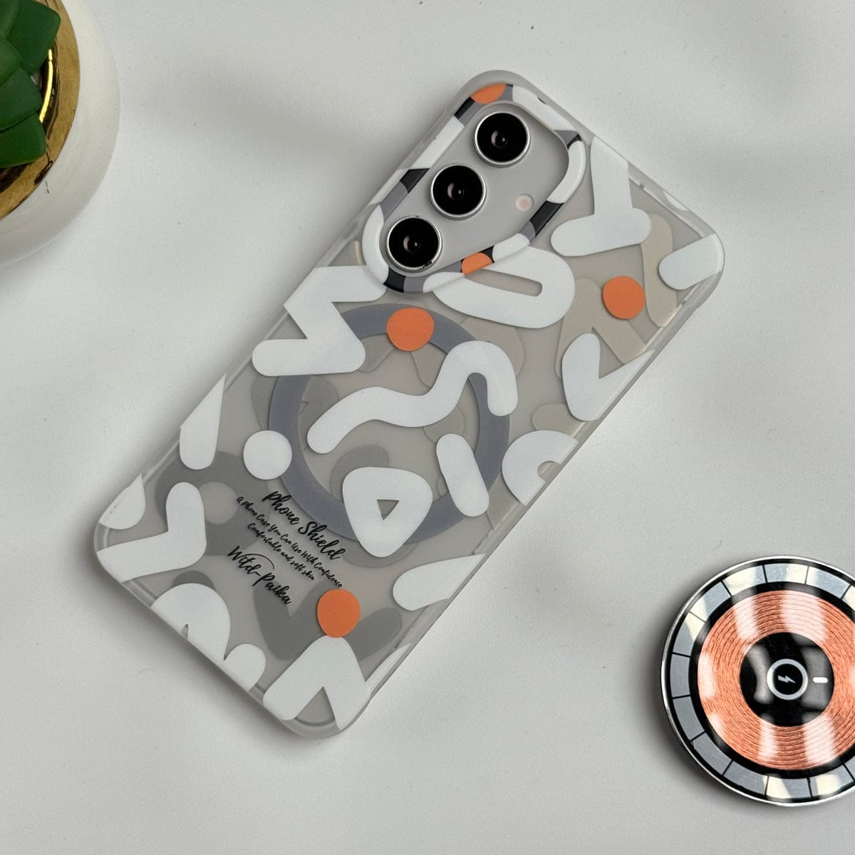 Samsung Galaxy S24 Geometric Graffiti Shockproof MagSafe Case Cover